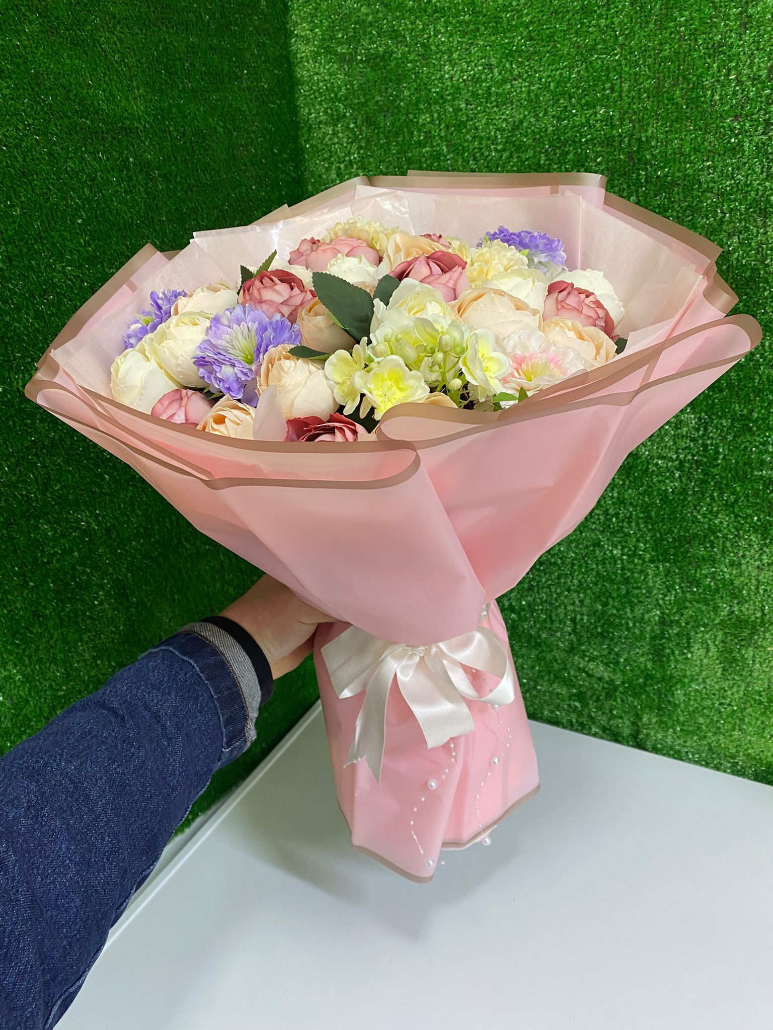 Pastel Tonlu Söz Buketi – Özel Tasarım Nişan Çiçeği